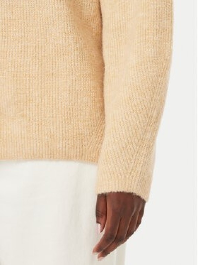 Tommy Jeans Sweter Badge DW0DW23349 Beżowy Relaxed Fit