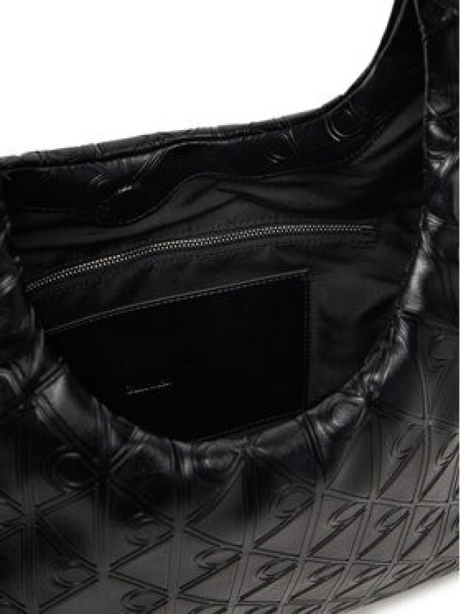 Calvin Klein Torebka Emblem Aop Puffer Lg Shoulder Ba LV04F3199G Czarny