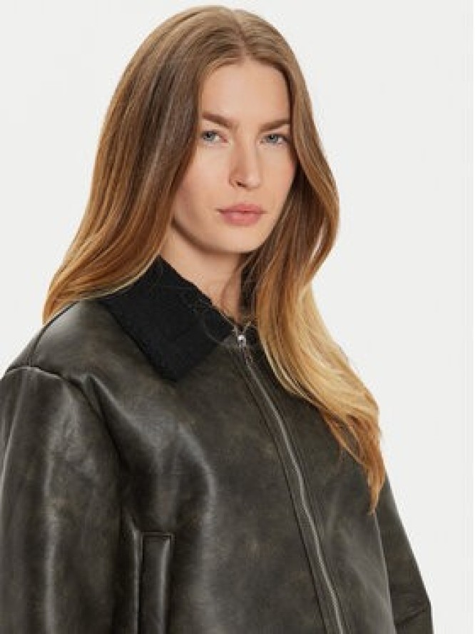 Pieces Kurtka z imitacji skóry Pippi 17154704 Brązowy Regular Fit