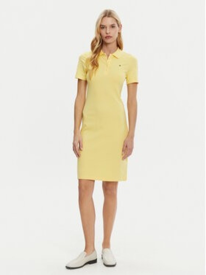 Tommy Hilfiger Sukienka codzienna WW0WW43228 Żółty Slim Fit