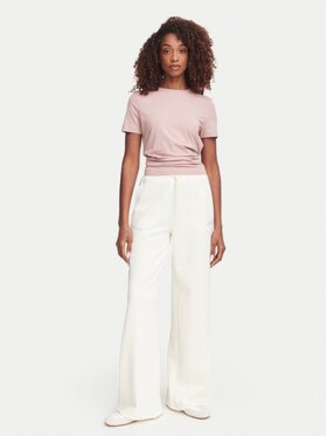 Guess Spodnie dresowe V5BB12 KCX22 Kremowy Regular Fit