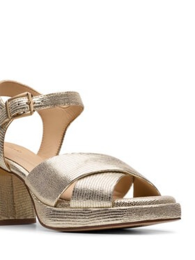 Clarks Sandały Ritzy75 Rae 26181303 Złoty