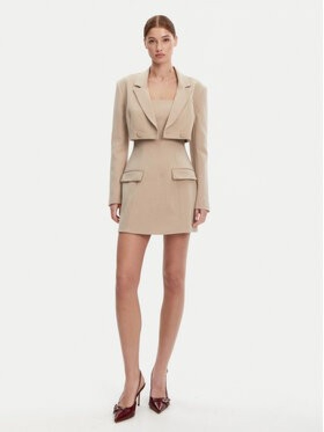 Bardot Sukienka koktajlowa 59806DB Beżowy Regular Fit