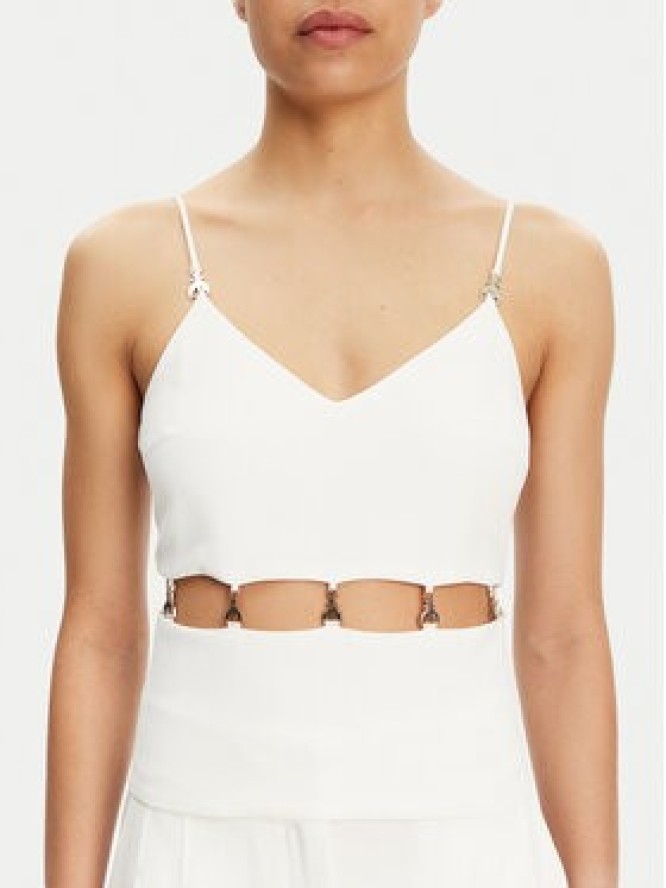 Patrizia Pepe Top 2C1635 A411 Biały Regular Fit