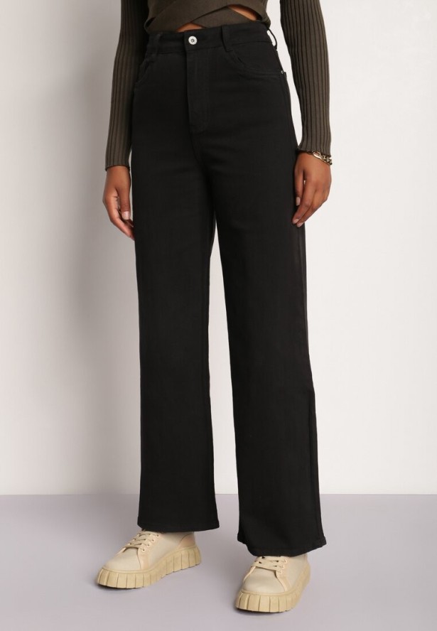 Czarne Jeansy Szerokie Phririope