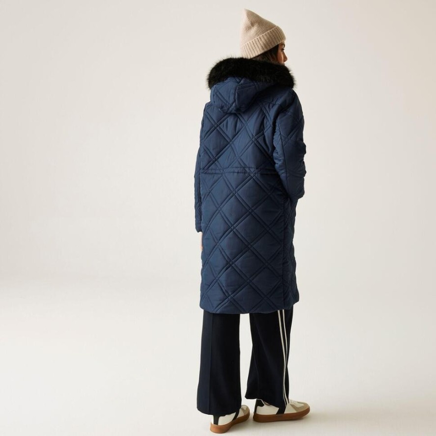 Płaszcz damski zimowy ocieplany Freyla