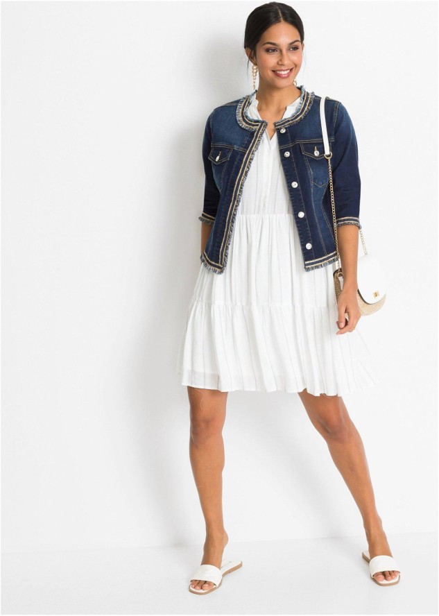 Kurtka dżinsowa z frędzlami