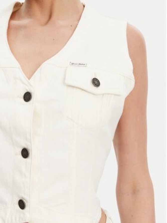 Guess Jeans Kamizelka W5GN74 D5M62 Biały Regular Fit