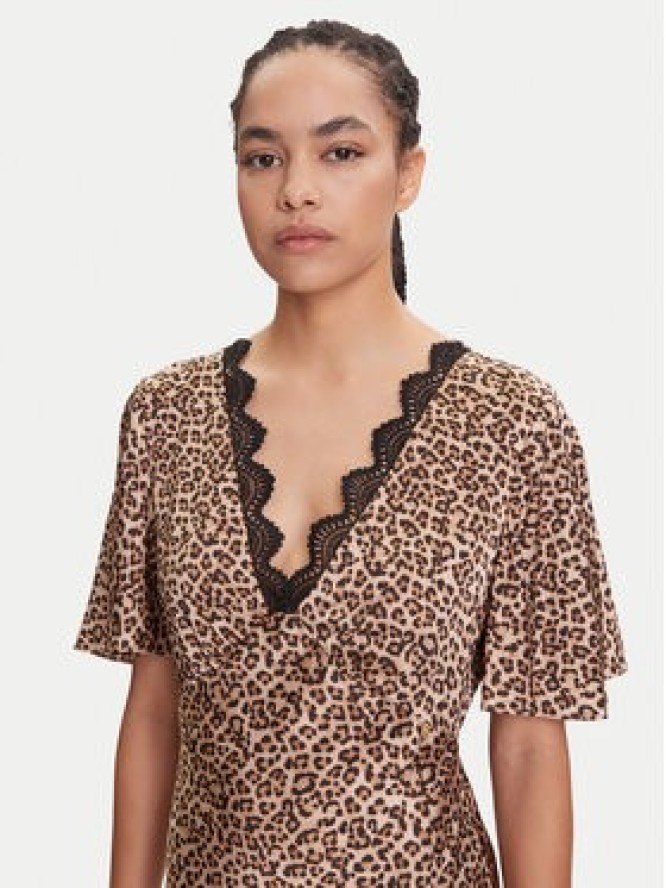 Guess Sukienka wieczorowa W5YK01 WHEZ2 Beżowy Regular Fit