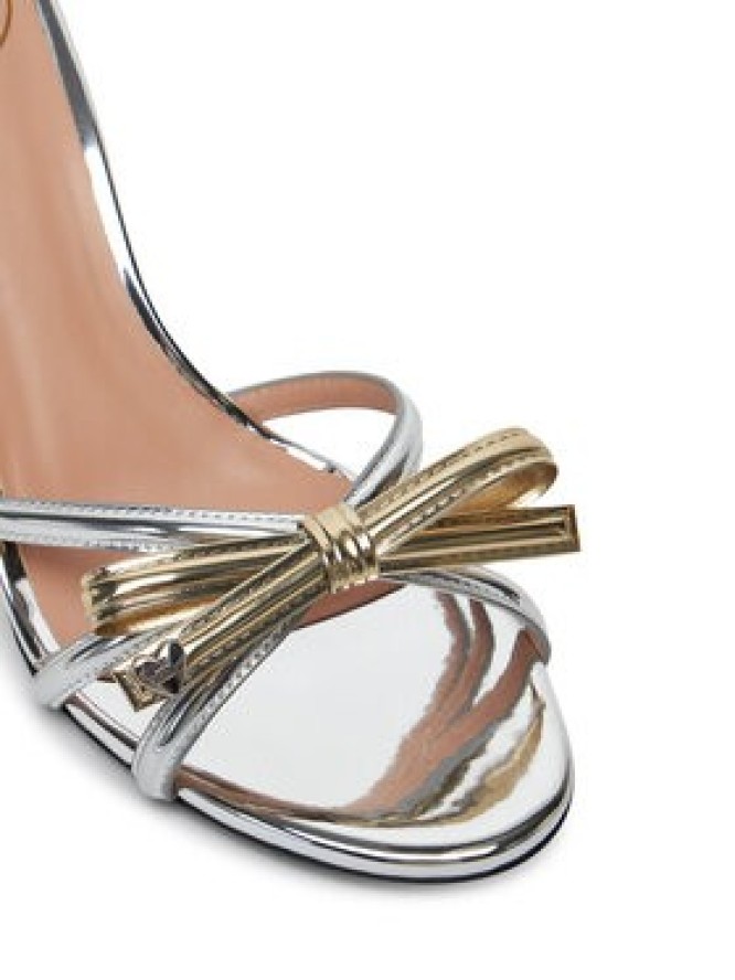 LOVE MOSCHINO Klapki JA28036G1MJE190A Srebrny