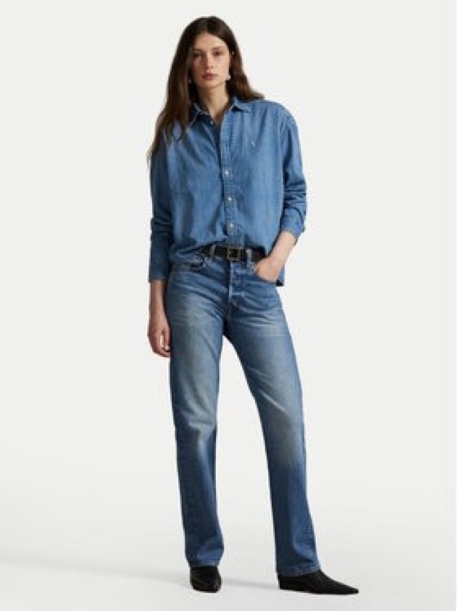 Polo Ralph Lauren Koszula jeansowa 211969457001 Niebieski Boxy Fit