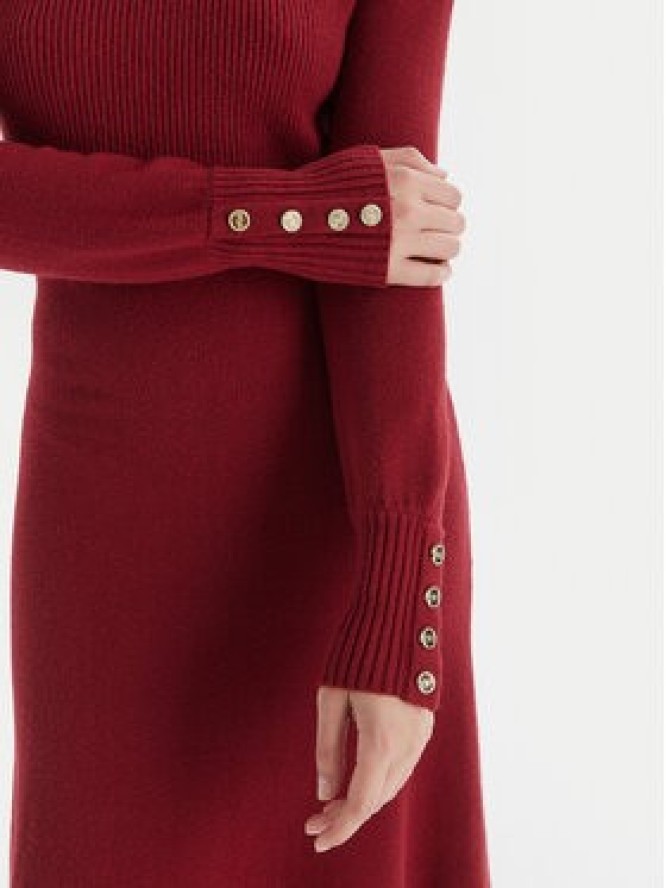 Artigli Sukienka dzianinowa ACAB003090 Bordowy Regular Fit