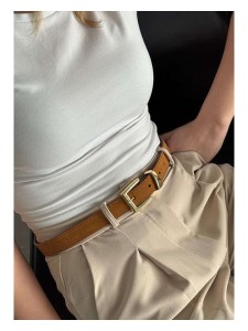 Lucky Bees Pasek w kolorze jasnobrązowym - dł. 100 cm rozmiar: onesize