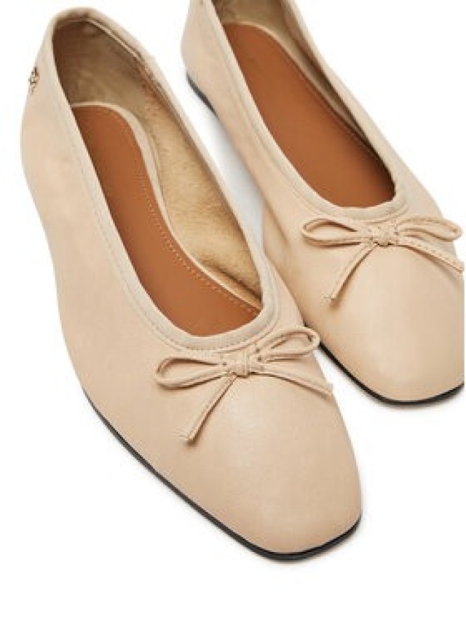 Tommy Hilfiger Baleriny Soft Leather Ballerina Bow FW0FW08355 Różowy