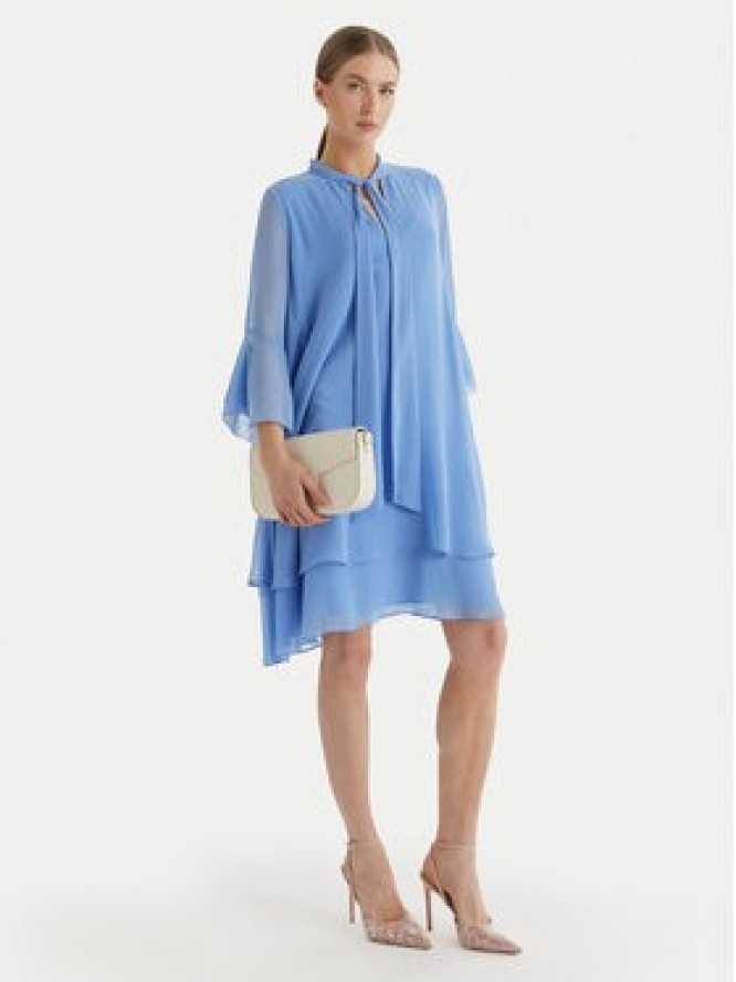 JOOP! Sukienka koktajlowa Denia 30102010 Błękitny Regular Fit