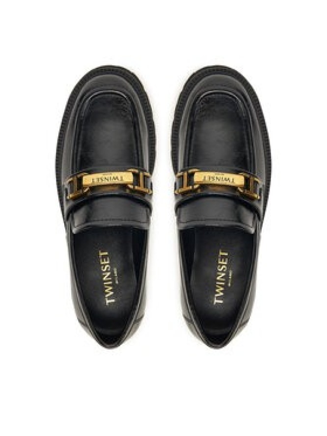 TWINSET Loafersy 252TGT080 Czarny