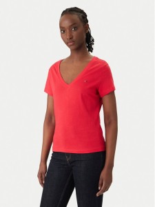 Tommy Jeans T-Shirt DW0DW20458 Czerwony Slim Fit