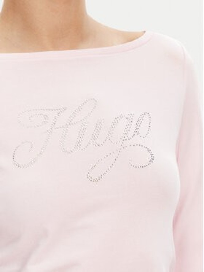 HUGO Bluzka 50537227 Różowy Slim Fit