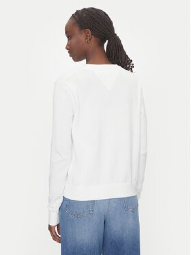 Tommy Jeans Sweter Essential DW0DW19888 Biały Regular Fit
