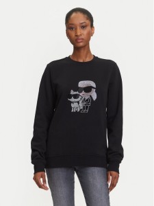 KARL LAGERFELD Bluza A3W20069 Czarny Regular Fit