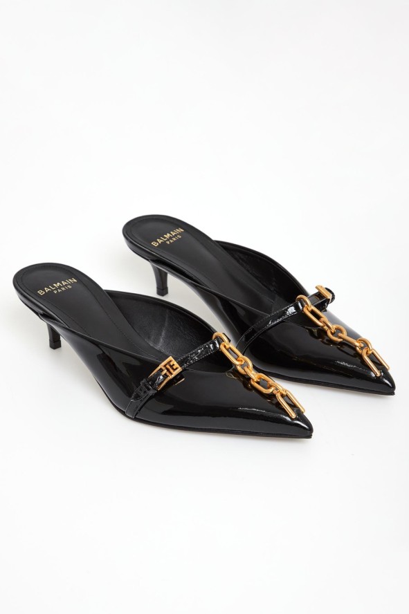 Klapki mule na obcasie Sync BALMAIN