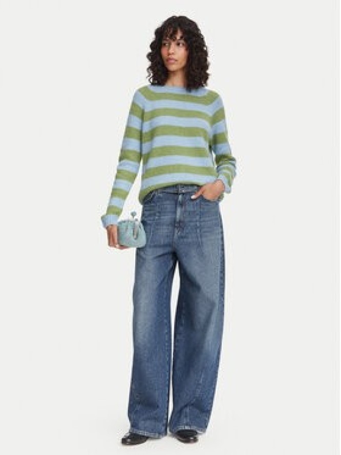 Weekend Max Mara Jeansy Madia 2625186081 Granatowy Wide Leg