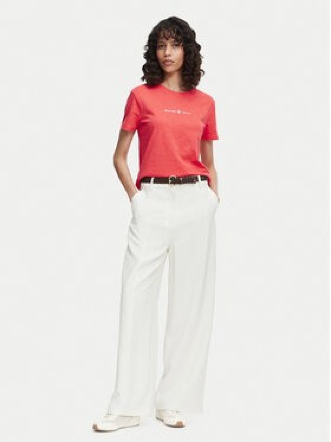 Beverly Hills Polo Club T-Shirt P-SS26W-TS6510 Koralowy Regular Fit