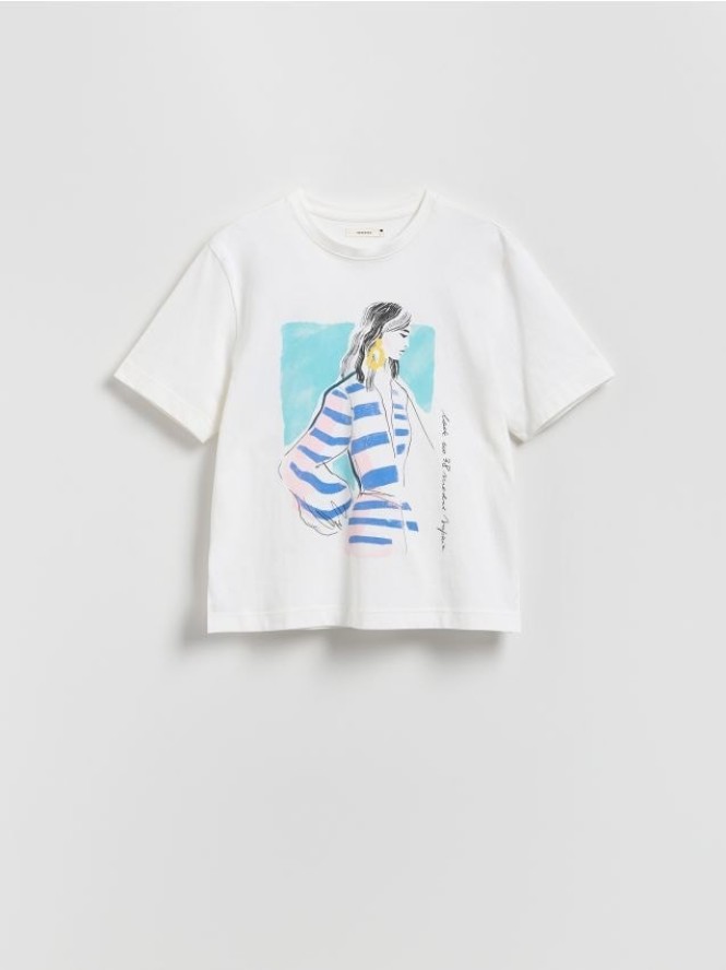 T-shirt z nadrukiem - biały