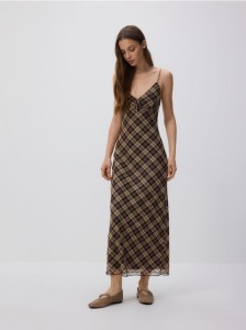 Sukienka w kratę - wielobarwny