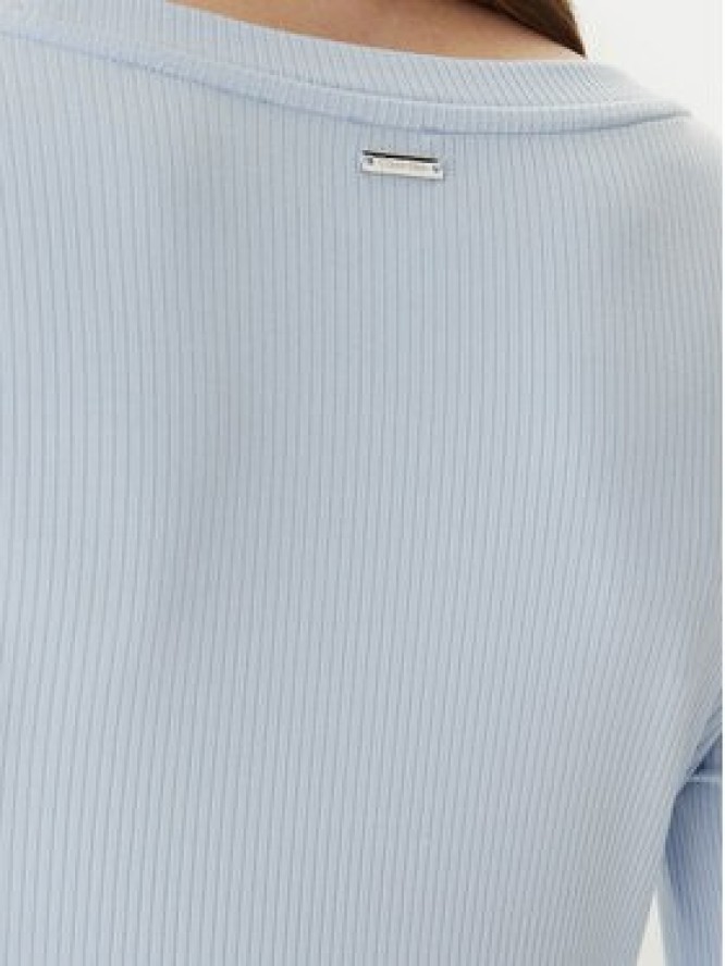 Calvin Klein Bluzka LV044D235G Błękitny Slim Fit