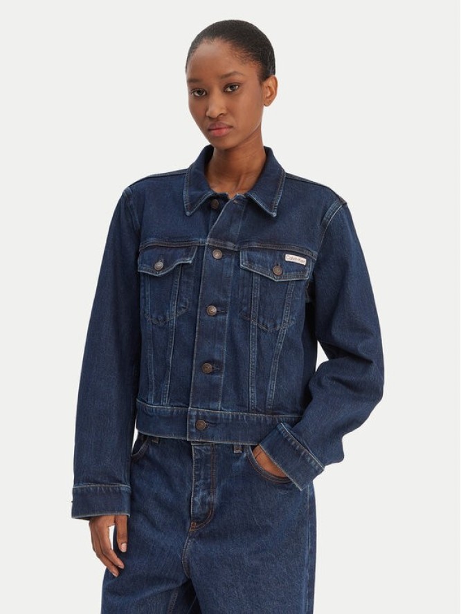 Calvin Klein Jeans Kurtka jeansowa Classic LV047E903G Granatowy Regular Fit