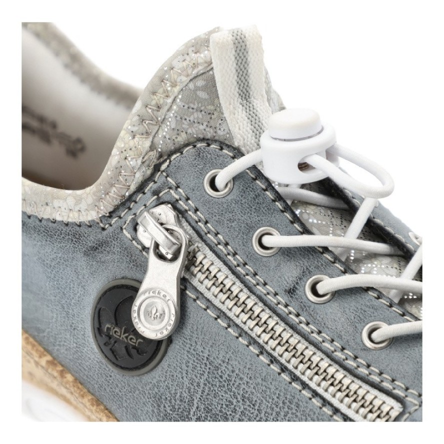 Niebieskie Półbuty Rieker Wsuwane Obuwie Damskie Antistress