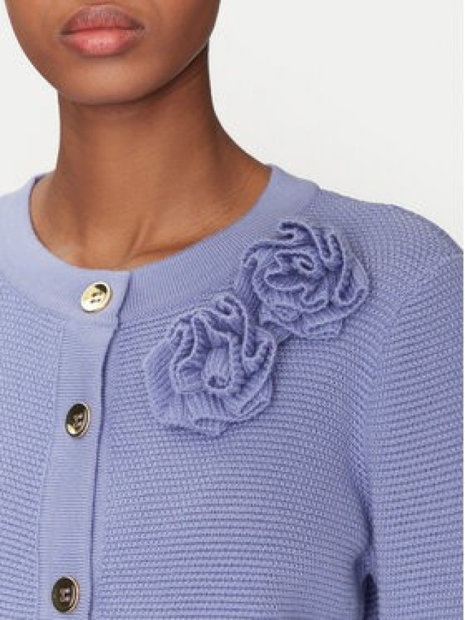 Luisa Spagnoli Kardigan Mandel 100023 Fioletowy Regular Fit