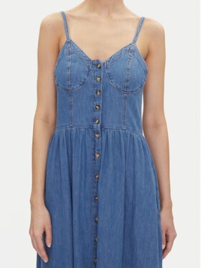 Lee Sukienka jeansowa Corset 112363488 Niebieski Slim Fit