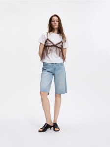 T-shirt z topem - biały