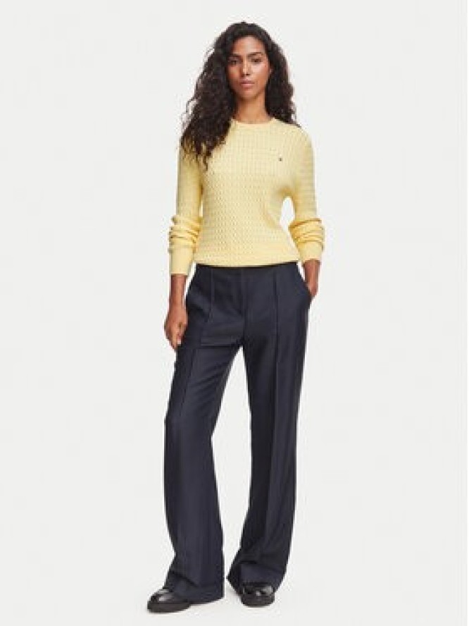 Tommy Hilfiger Sweter WW0WW44993 Żółty jasny Regular Fit