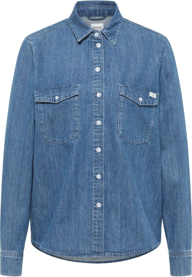 Damska Koszula Mustang Style Sedana Basic Shirt Denim Blue 1015590 5000 540