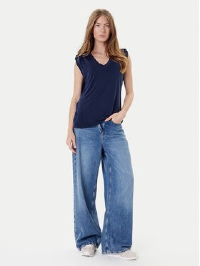 Guess Bluzka W5YP52 KCYW2 Granatowy Regular Fit