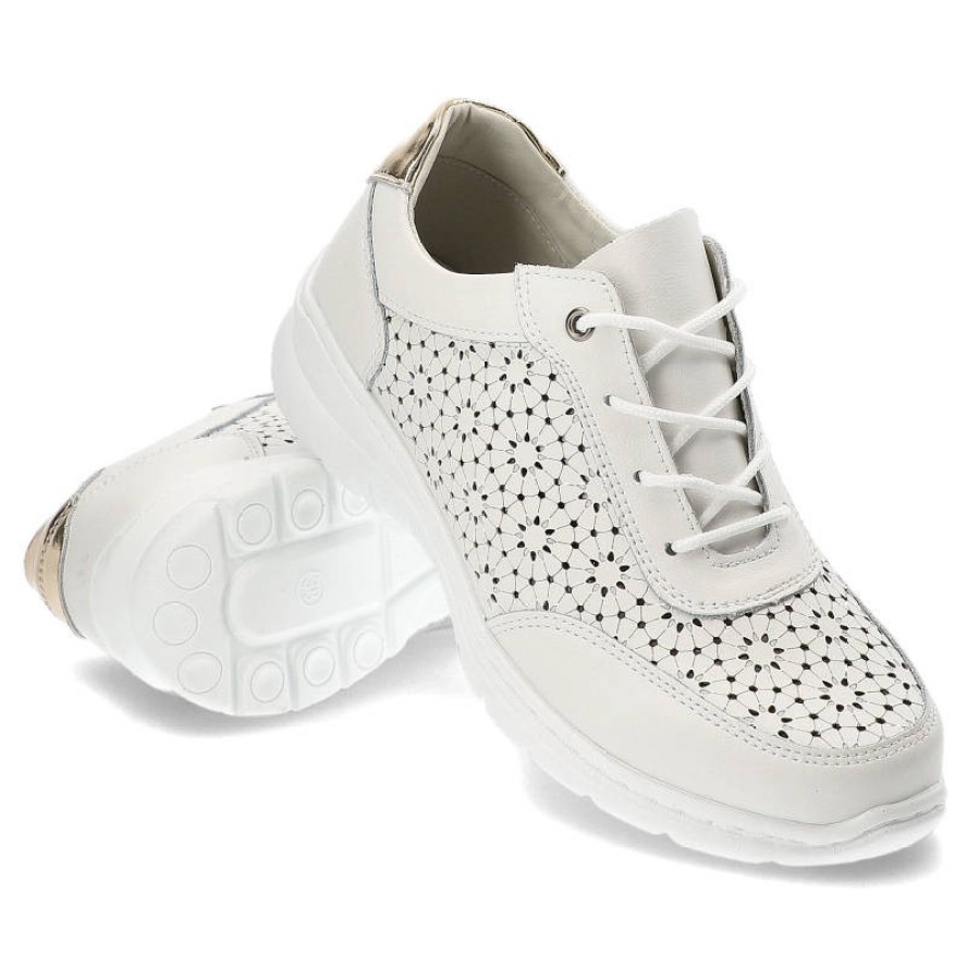 Białe Sneakersy Filippo Modne Skórzane Buty Damskie