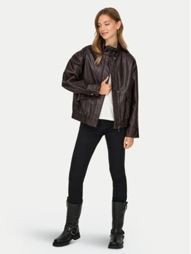 ONLY Kurtka z imitacji skóry Julia 15373024 Brązowy Loose Fit