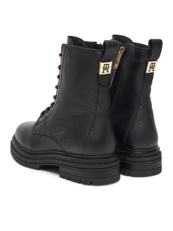 Tommy Hilfiger Trzewiki Th Plaque Pebble Lace Boot Warm FW0FW08767 Czarny