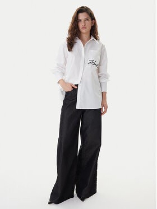 KARL LAGERFELD Koszula B1W11013 Biały Relaxed Fit