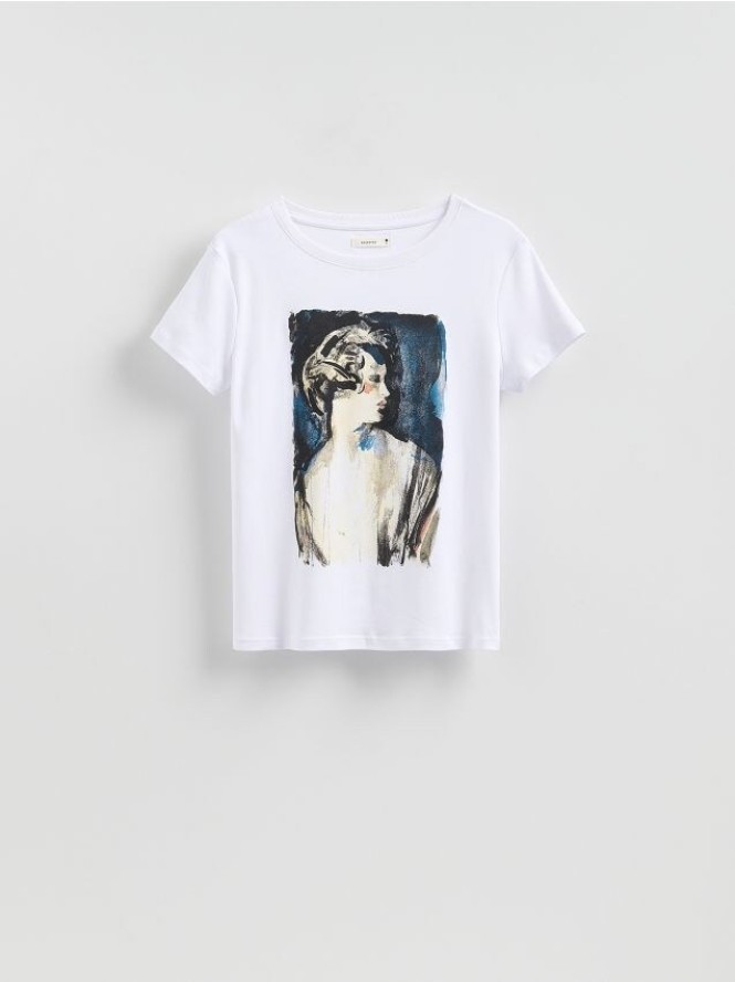 T-shirt z nadrukiem - biały