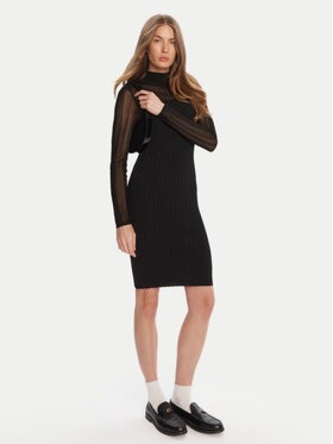 HUGO Sukienka dzianinowa Siclaminy 50542664 Czarny Slim Fit