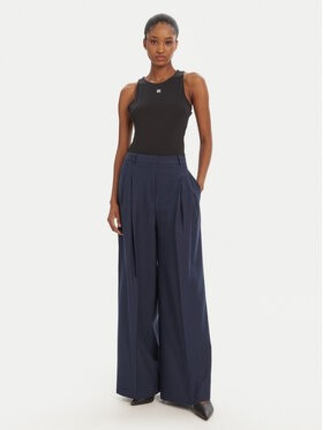 HUGO Spodnie materiałowe Harenau 50542606 Granatowy Relaxed Fit