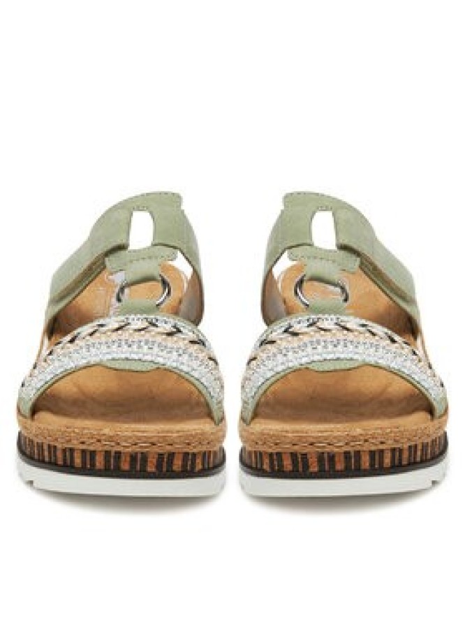 Rieker Klapki V79M6-52 Zielony