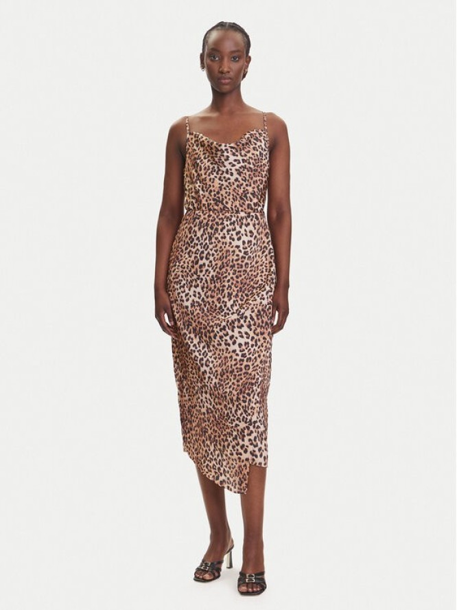 Fracomina Sukienka koktajlowa FJ23SD3007W470N4 Brązowy Regular Fit