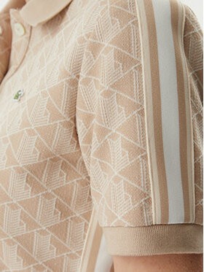 Lacoste Polo DF3364 Beżowy jasny Slim Fit