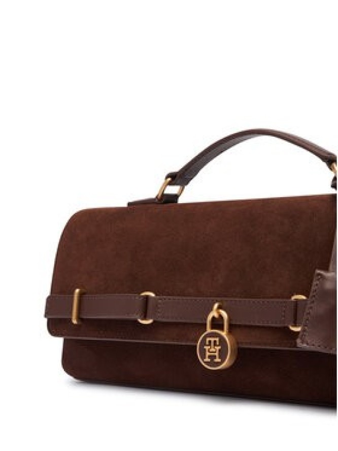 Tommy Hilfiger Torebka American Icon Clutch Suede AW0AW19515 Brązowy