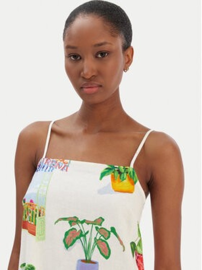 Seafolly Sukienka letnia La Boca 55652-DR Écru Regular Fit